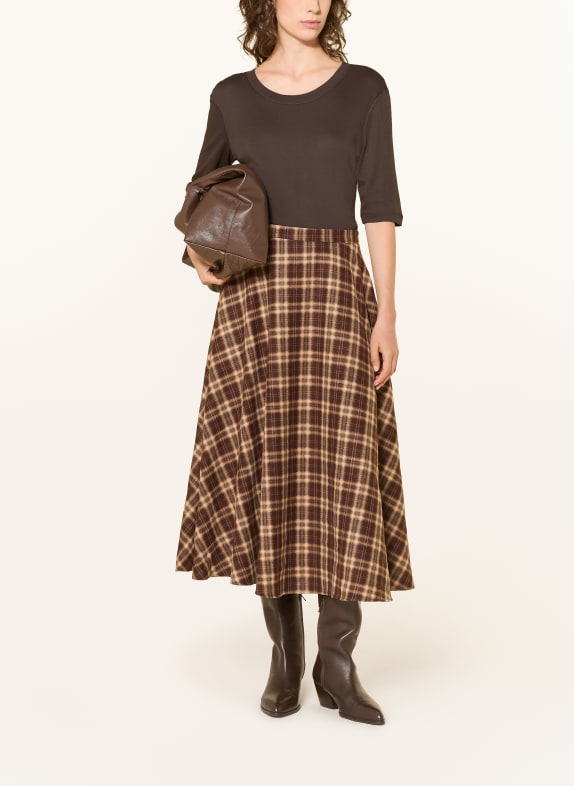 MOS MOSH Shirt MMMALI met 3/4-mouwen MARRON FONCÉ