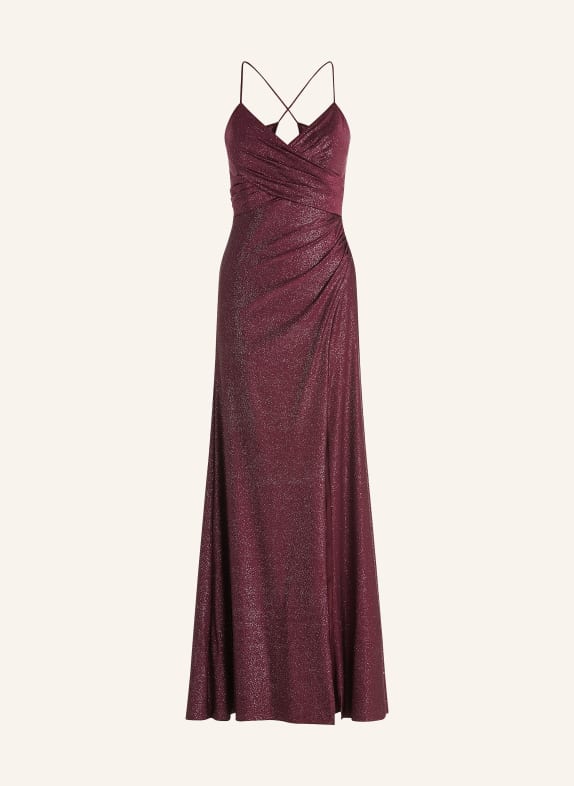 VM Vera Mont Abendkleid mit Glitzergarn DUNKELROT