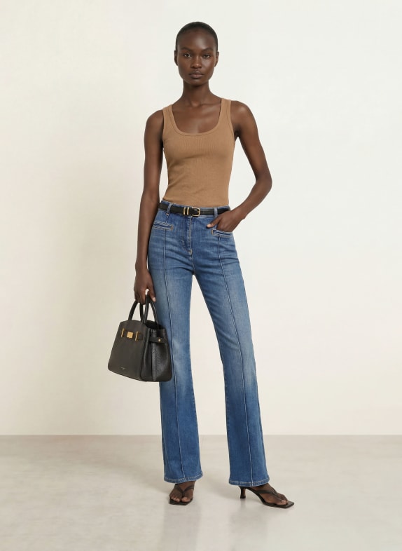 REISS Top VIOLET COGNAC