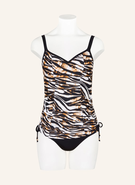 Charmline Beugel-tankini WILD CONTRAST ZWART / BRUIN / ECRU