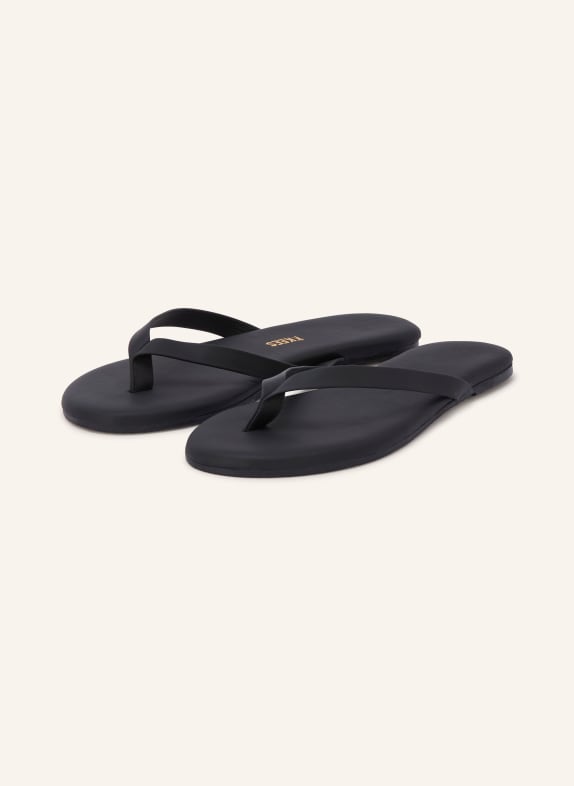 TKEES Teenslippers THE BOYFRIEND ZWART