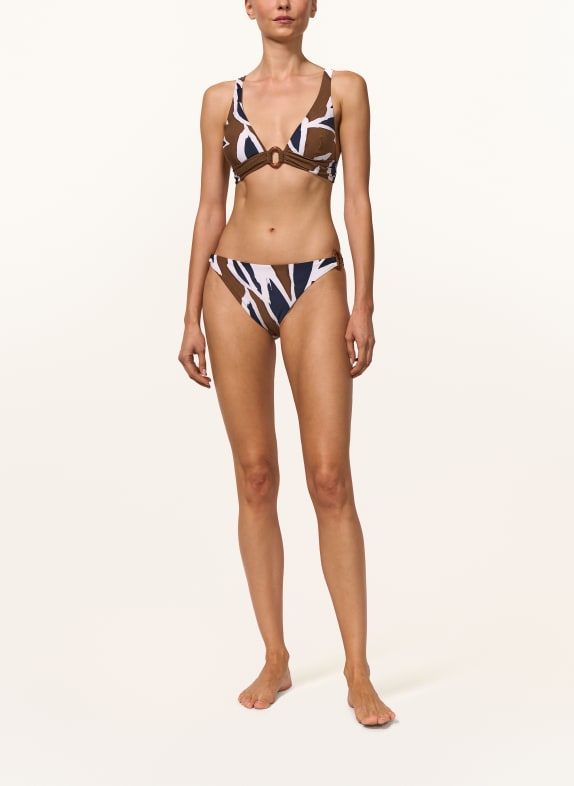 MARYAN MEHLHORN Bralette-bikinitop NOMADE BRUIN / CRÈME / ZWART