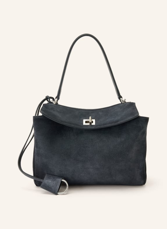 BALENCIAGA Torebka RODEO SMALL CZIEMNOSZARY / SREBRNY