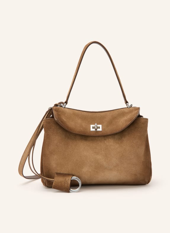 BALENCIAGA Torebka RODEO SMALL BRĄZOWY / SREBRNY