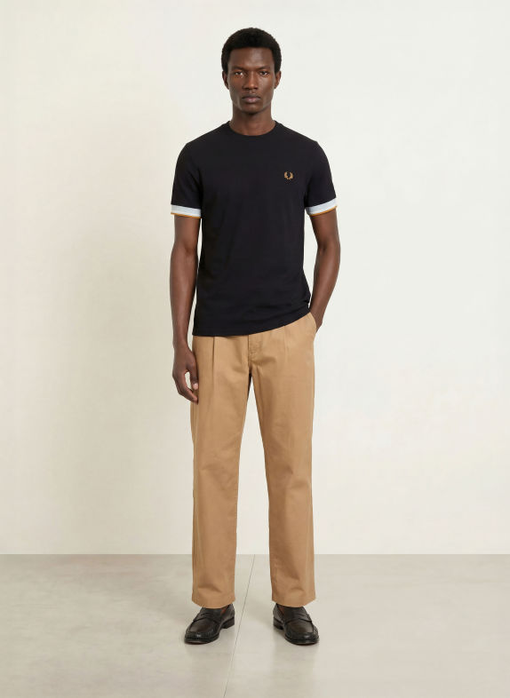 FRED PERRY Tricou NEGRU