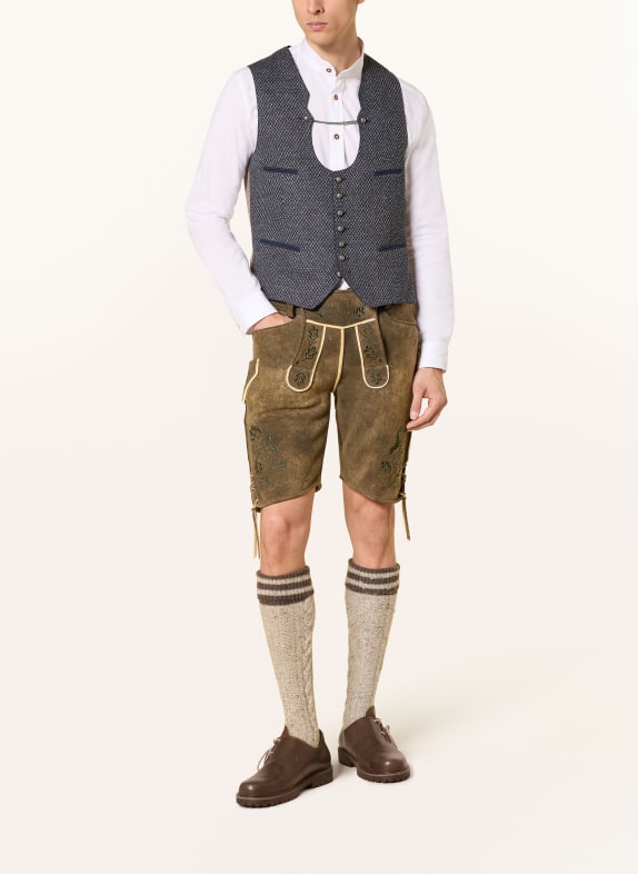Grasegger Traditioneel vest GULDEN DONKERBLAUW / BEIGE