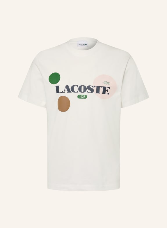 LACOSTE T-shirt HVID / ROSÉ / MØRKEGRØN