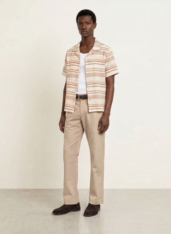 PAUL Resort-overhemd Comfort Fit CRÈME / BRUIN