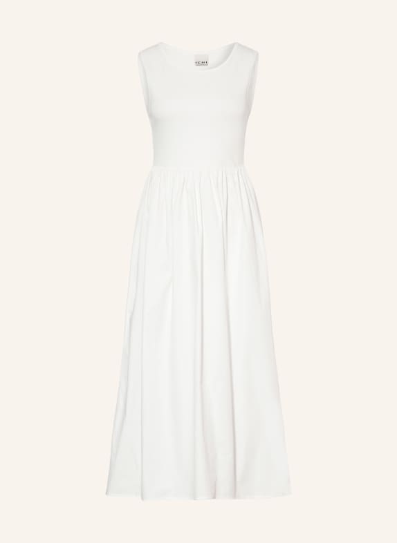 ICHI Kleid IHMONNA im Materialmix WEISS
