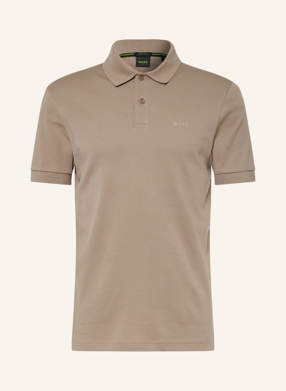 BOSS Tricou polo din jersey PIO KAKI