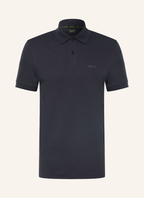 BOSS Tricou polo din jersey PIO ALBASTRU ÎNCHIS