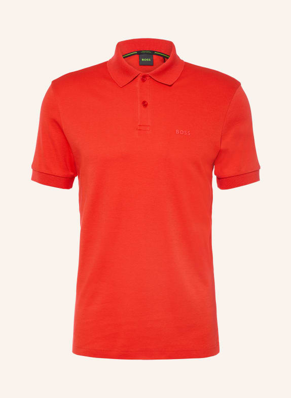 BOSS Tricou polo din jersey PIO ROȘU DESCHIS