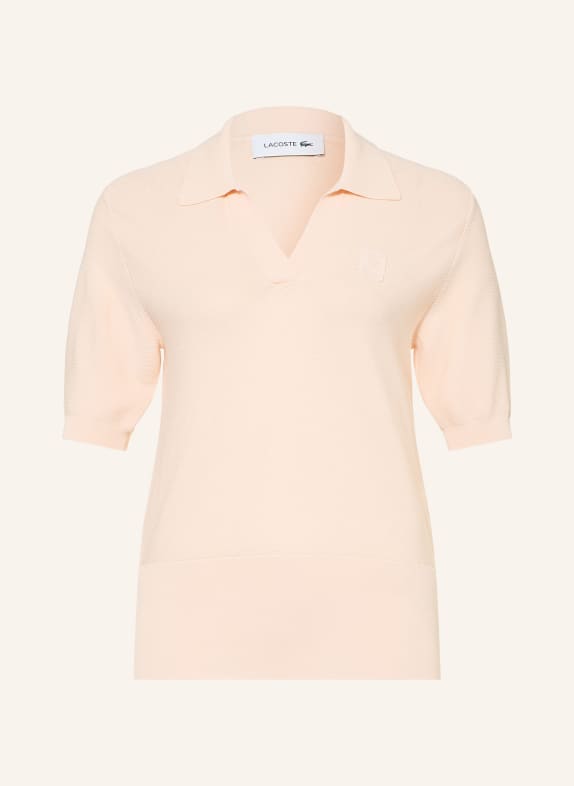 LACOSTE Gebreid poloshirt ZALM