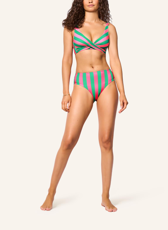 watercult Bustier-bikinitop STRIPE ENERGY ROZE / GROEN