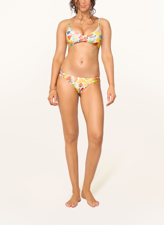 watercult Basic bikinibroekje FRUITBOWL GEEL / LICHTROOD / LICHTGROEN