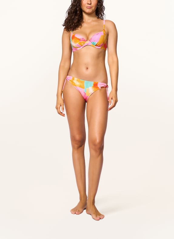 watercult Basic bikinibroekje EMPOWERED PLAY ROZE / GEEL / TURQUOISE