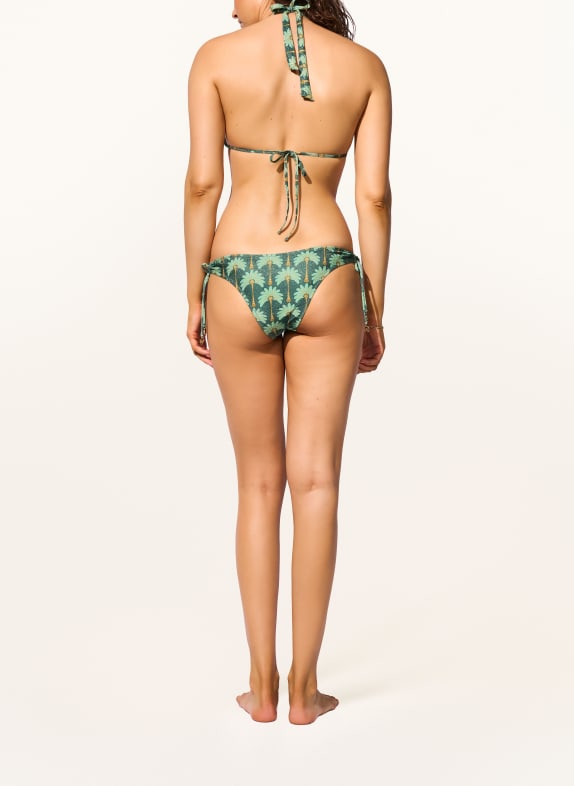 watercult Triangel-bikinitop TROPICAL MUSE met glitterstof GROEN / DONKERGEEL / MINT