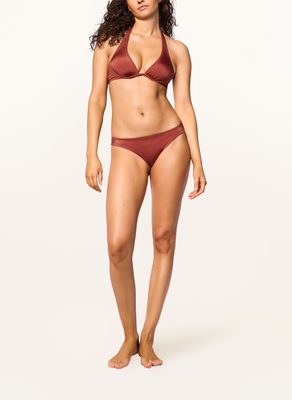 watercult Basic bikinibroekje CRAFTED ESSENTIALS DONKERROOD