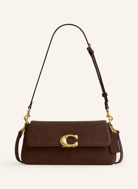 COACH JET Shoulder Bag DARK BROWN / GOLD