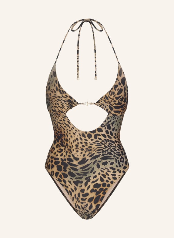 SKIMS Maillot de bain dos nu MICRO HARDWARE CSKP CHEETAH SKIN PRINT