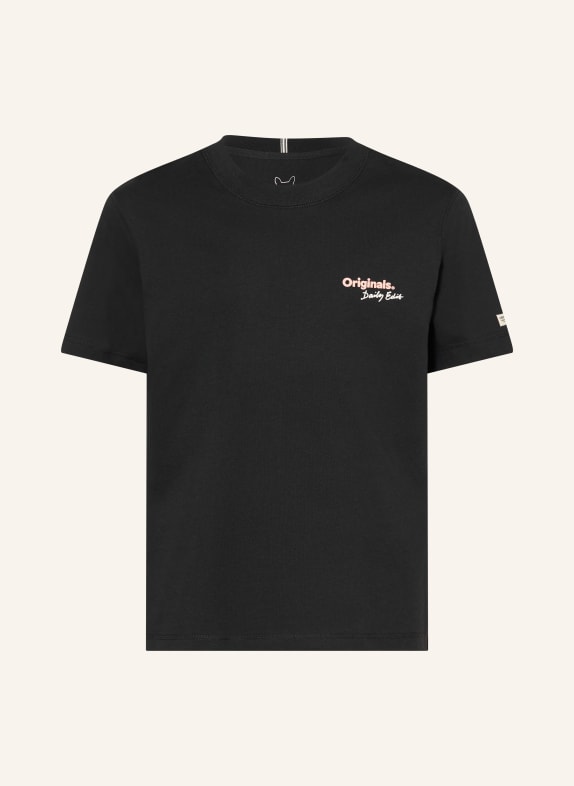 JACK&JONES T-shirt NOIR / ORANGE CLAIR / BLANC