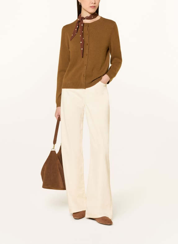 darling harbour Strickjacke aus Cashmere TOFFEE