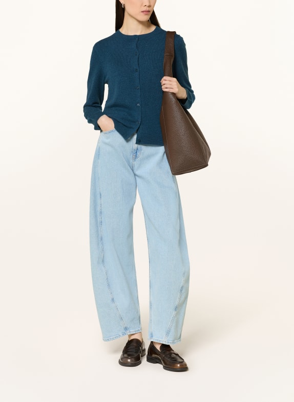 darling harbour Strickjacke aus Cashmere petrol melange