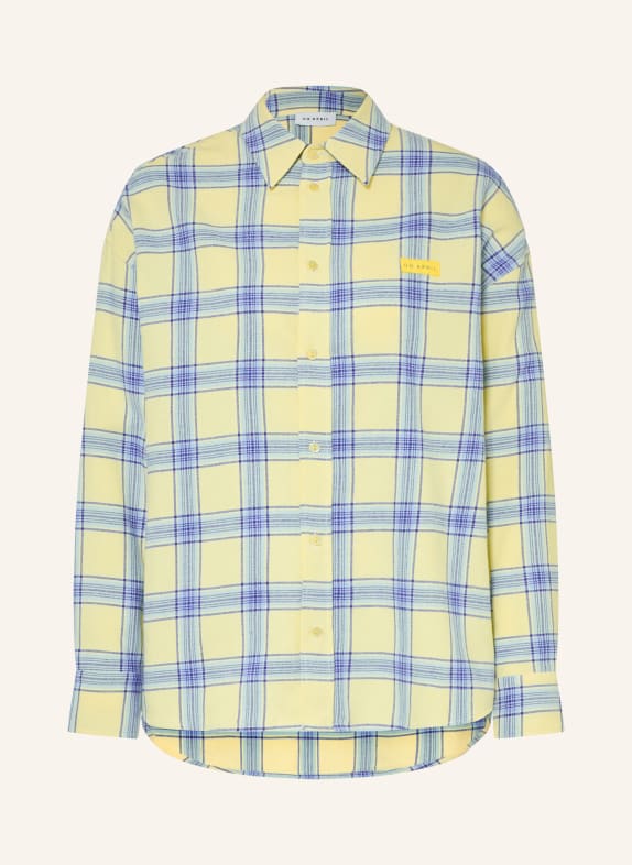 OH APRIL VIVIAN flannel shirt LIGHT YELLOW / LIGHT BLUE / DARK BLUE