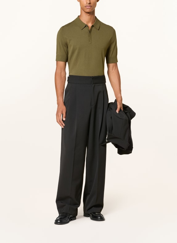 HUGO Strick-Poloshirt SAN PETER OLIV