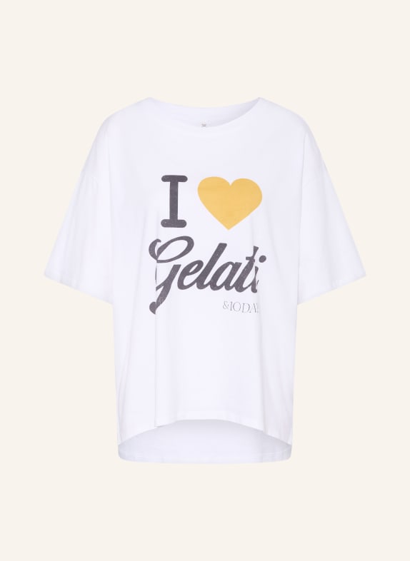 10DAYS T-Shirt WEISS / DUNKELGRAU / HELLGELB