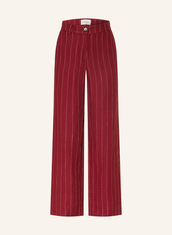 MSCH COPENHAGEN Pantalon Marlene MSCHCLARITTE ROUGE FONCÉ / CRÈME