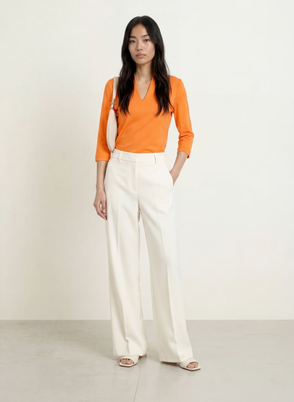 efixelle T-shirt med 3/4-ærmer ORANGE