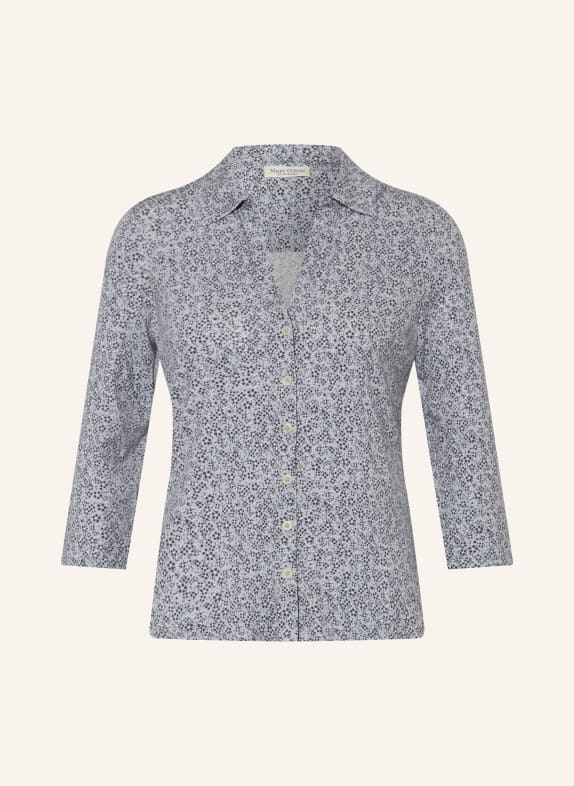 Marc O'Polo Bluse mit 3/4-Arm DUNKELGRAU / BLAUGRAU / WEISS