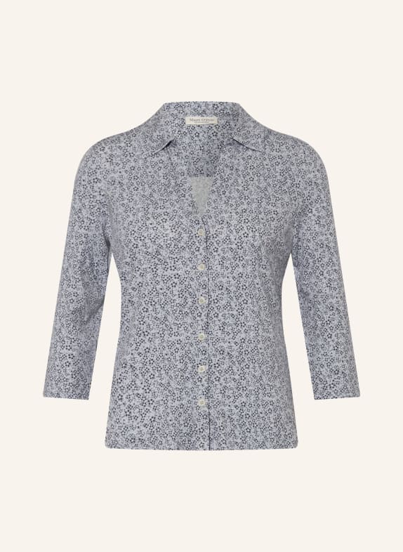 Marc O'Polo Bluse mit 3/4-Arm DUNKELGRAU / BLAUGRAU / WEISS