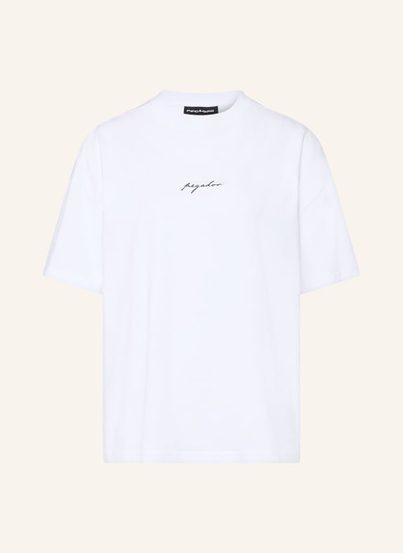 PEGADOR Oversized-Shirt COMILLAS WEISS / DUNKELROT / HELLGELB