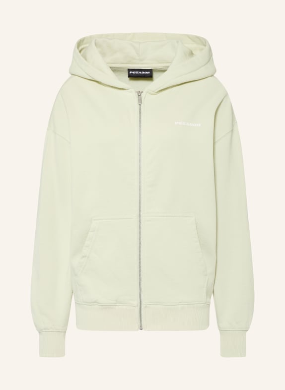 PEGADOR Oversized-Sweatjacke RAMIRA HELLGRÜN