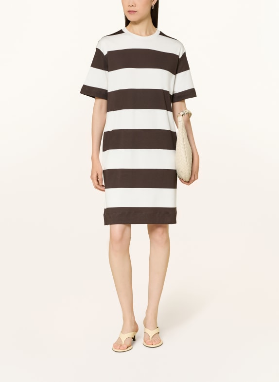 darling harbour Robe en jersey white / chocolate