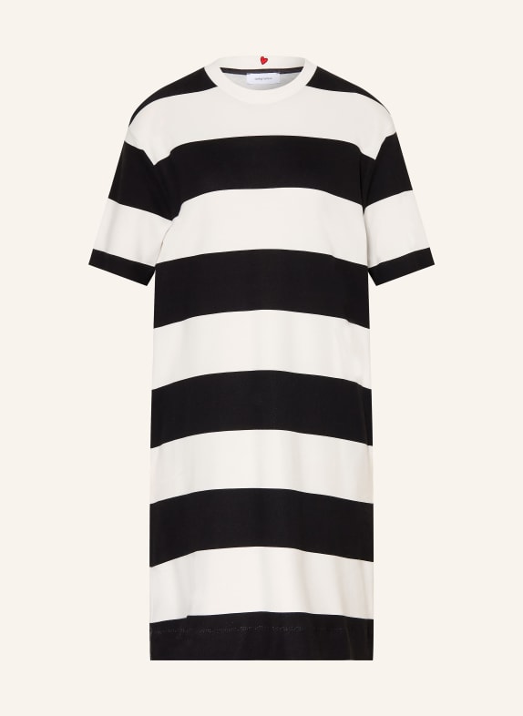 darling harbour Jerseyové šaty WHITE / BLACK