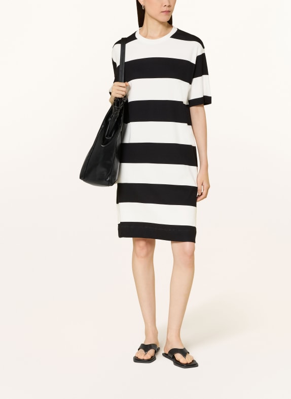 darling harbour Robe en jersey WHITE / BLACK