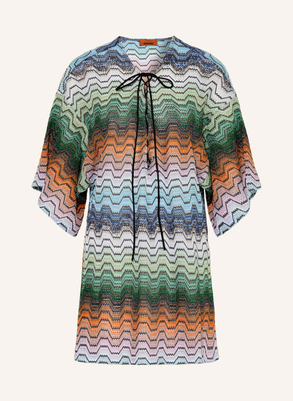 MISSONI Strandkleid mit Glitzergarn DUNKELBRAUN / ORANGE / GRÜN