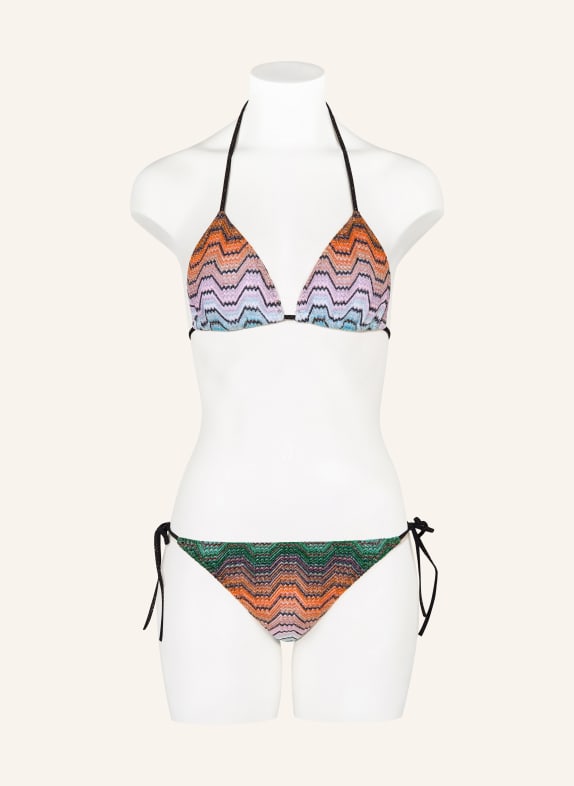 MISSONI Triangelbikini met glitterstouw GROEN / ORANJE / BLAUW