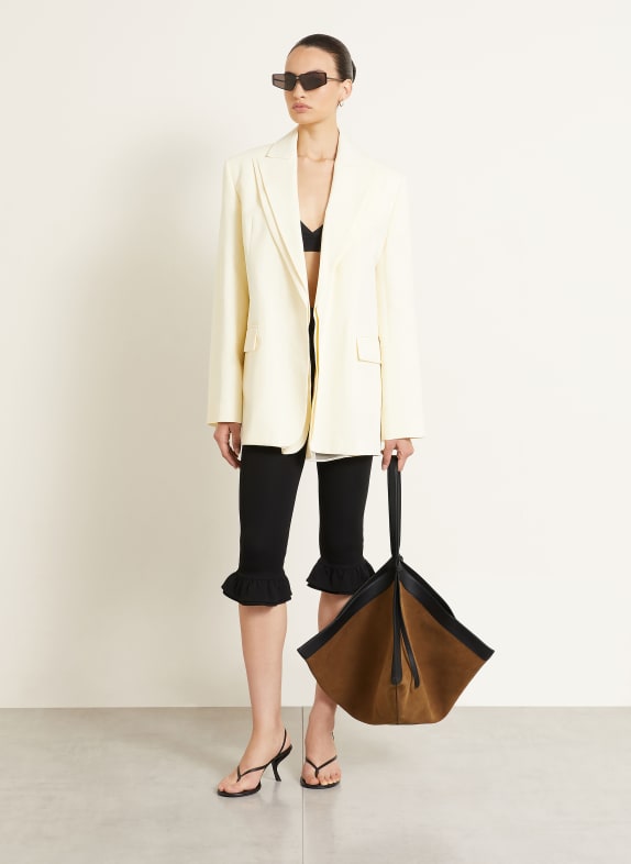 YUZEFI Shopper WONTON LARGE CAMEL / ZWART