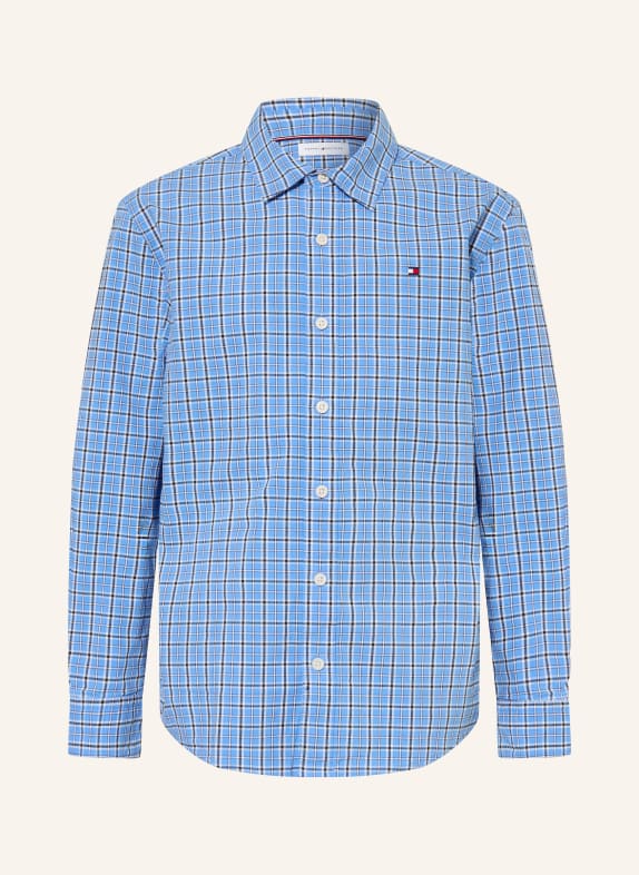 TOMMY HILFIGER Hemd HELLBLAU / WEISS / SCHWARZ