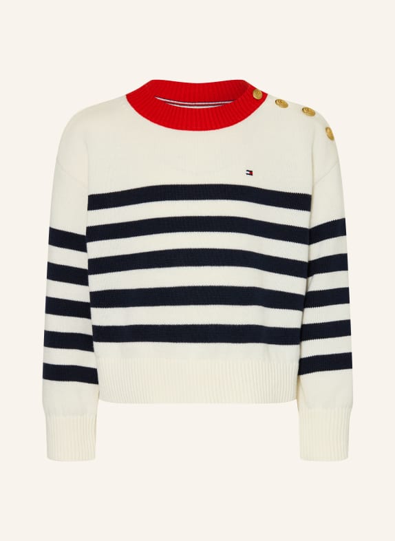 TOMMY HILFIGER Pulls BLANC / ROUGE / BLEU FONCÉ
