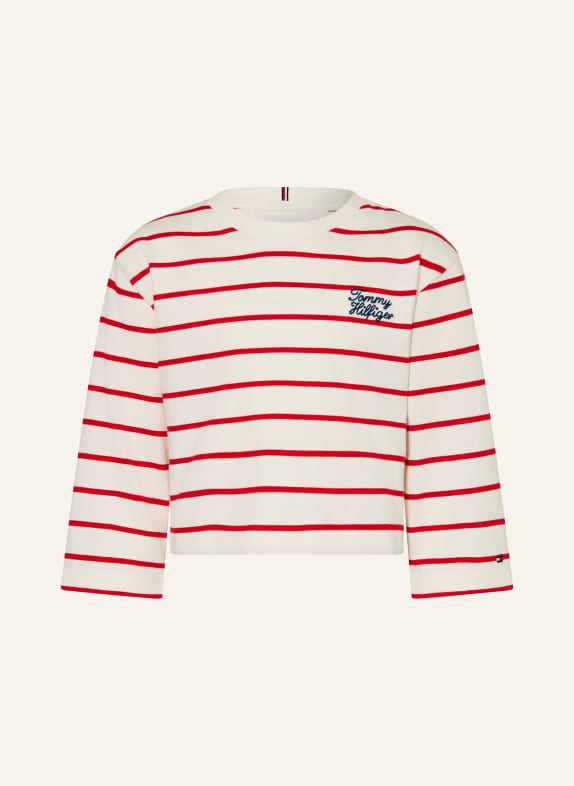 TOMMY HILFIGER Koszulka z długim rękawem BIAŁY / CZERWONY / GRANATOWY