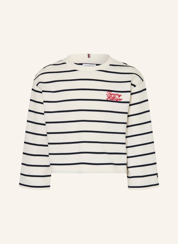 TOMMY HILFIGER Koszulka z długim rękawem BIAŁY / CZERWONY / GRANATOWY