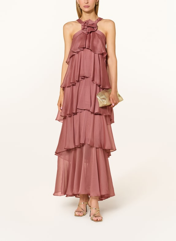 SWING Abendkleid mit Volants ALTROSA