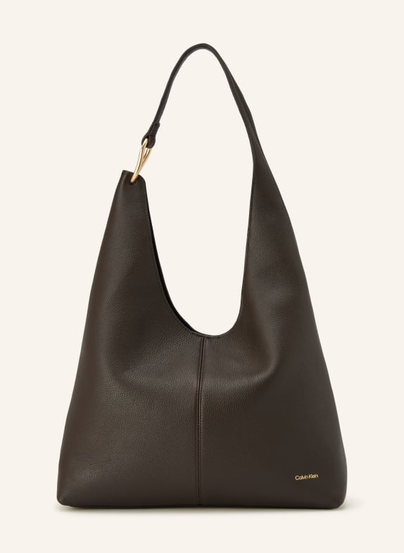 Calvin Klein Schultertasche DUNKELBRAUN / GOLD