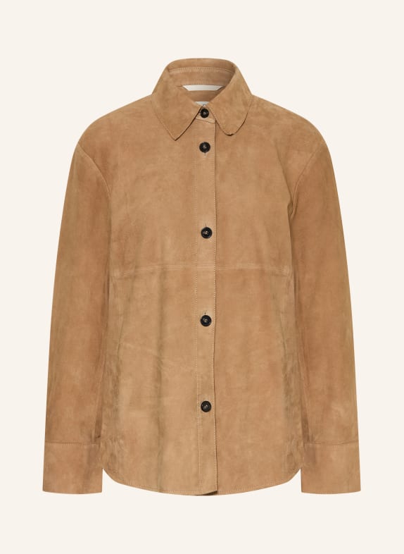 Marc O'Polo Leather overshirt CAMEL