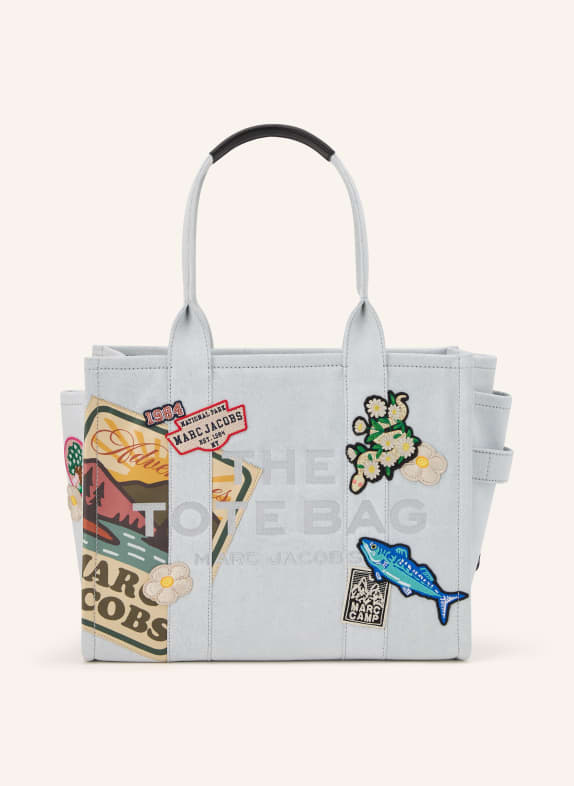 MARC JACOBS Shopper THE LARGE TOTE DENIM PATCHES HELLGRAU